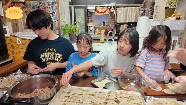 うるしやま家の夕食の様子