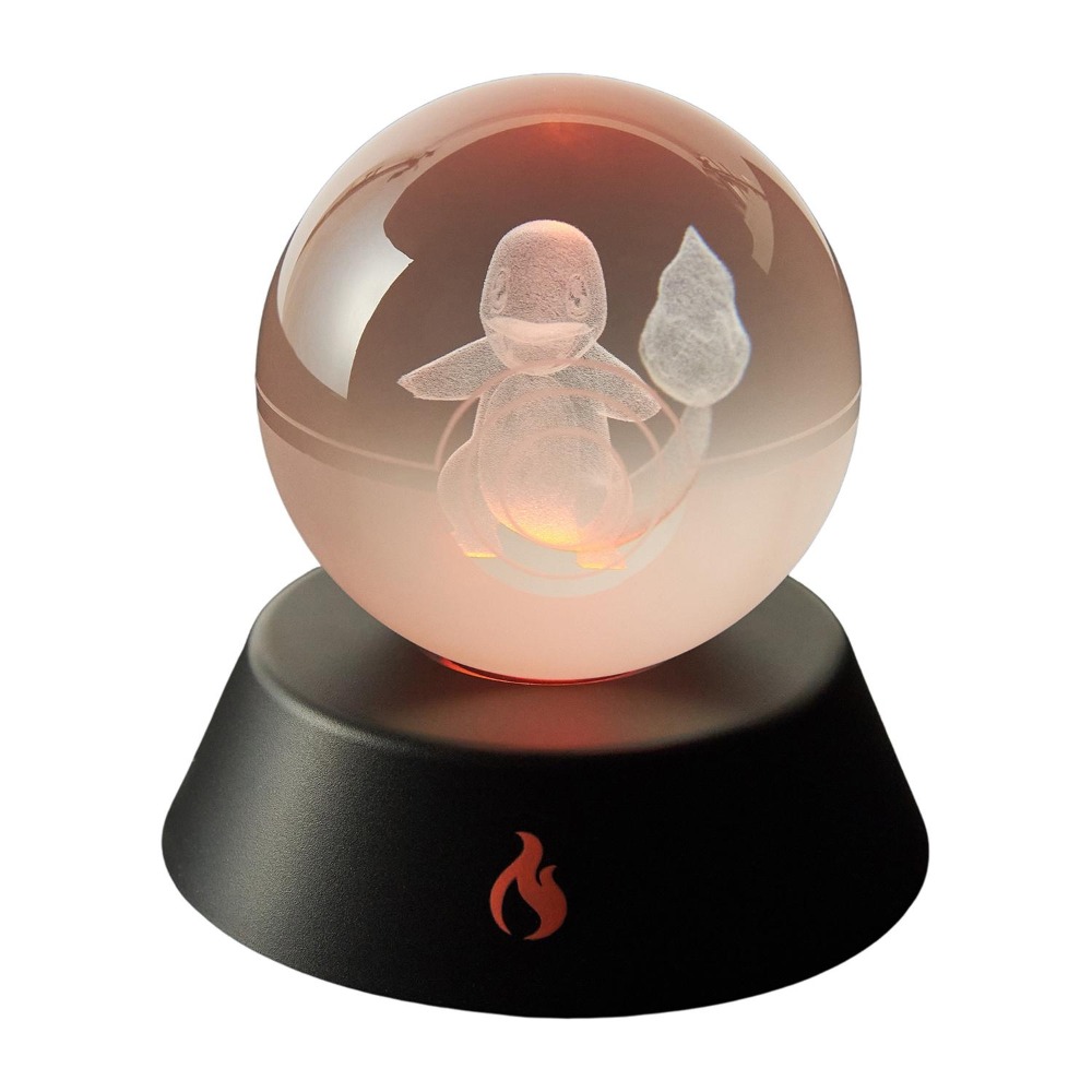 ガラス製モンスターボールオブジェ　ヒトカゲ