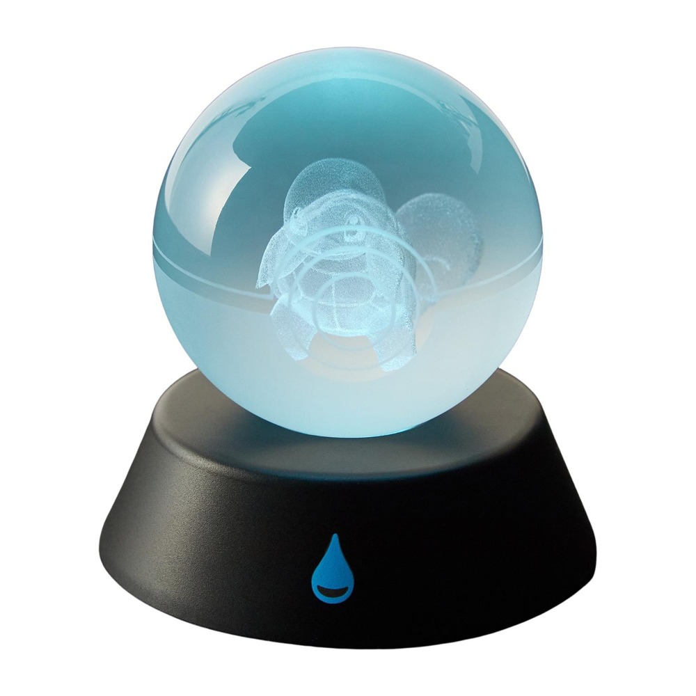 ガラス製モンスターボールオブジェ　ゼニガメ