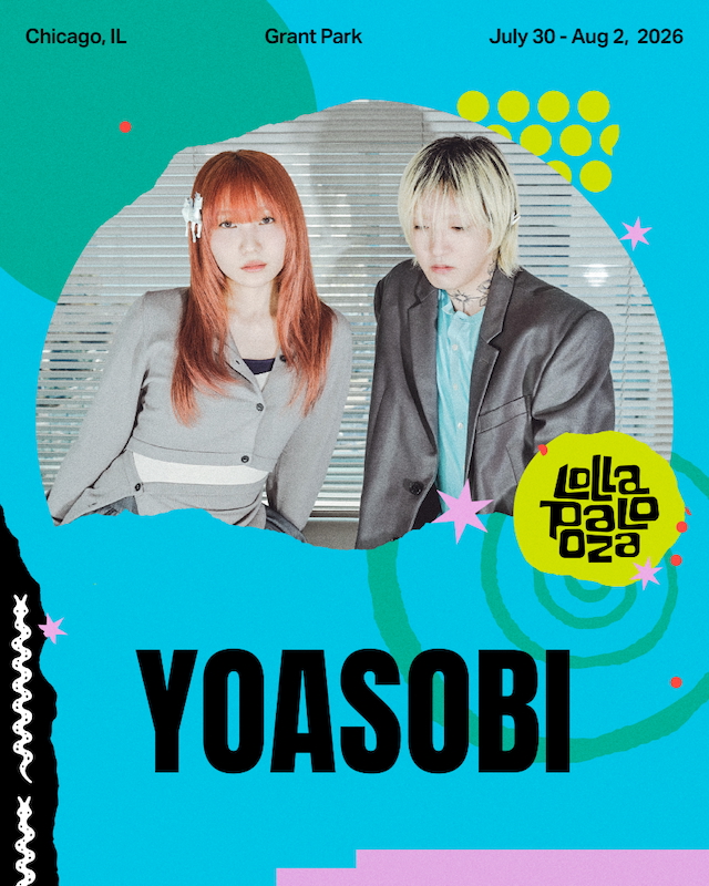 YOASOBI『Lollapalooza 2026』出演告知画像