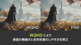 WQHD により画面の精緻さと全体把握のしやすさを両立