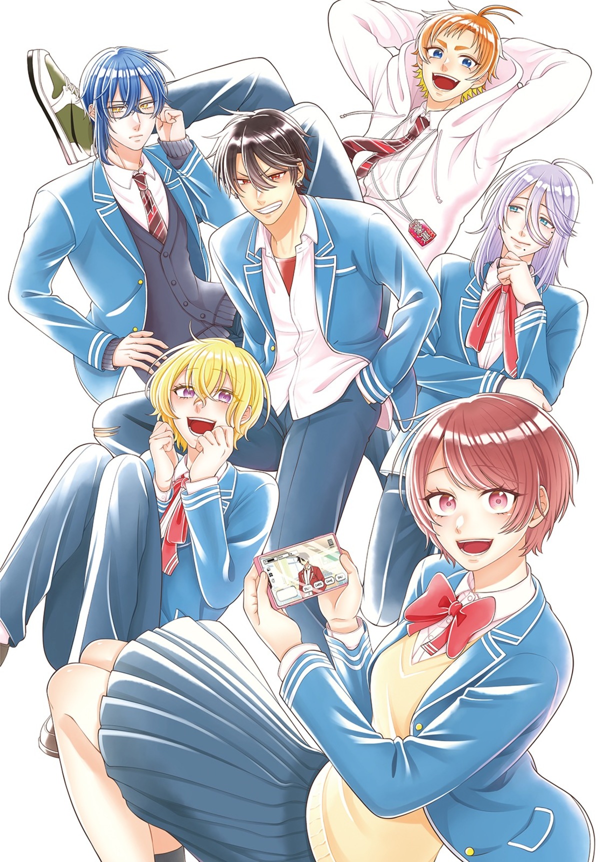 【漫画】乙女ゲーのイケメン5人が転生の画像