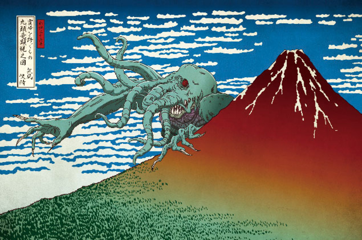 葛飾北斎とクトゥルフ神話がコラボ？　の画像