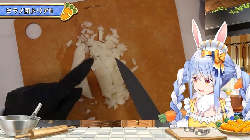 兎田ぺこら、サイゼリヤ人気メニュー再現の画像