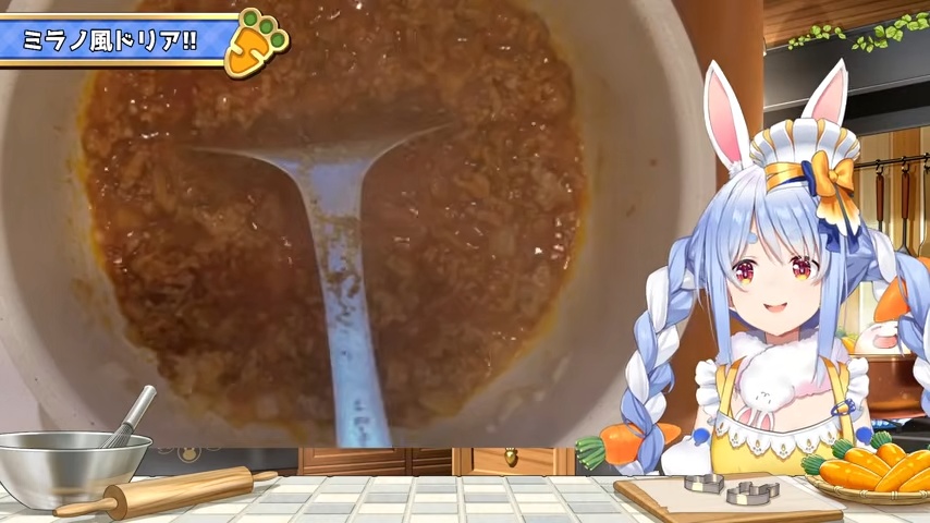 兎田ぺこら、サイゼリヤ人気メニュー再現の画像