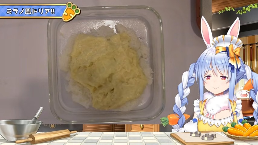 兎田ぺこら、サイゼリヤ人気メニュー再現の画像