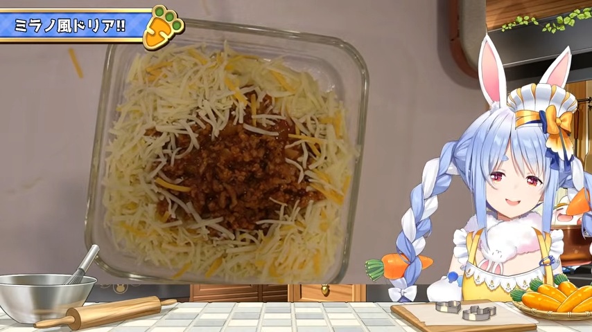 兎田ぺこら、サイゼリヤ人気メニュー再現の画像