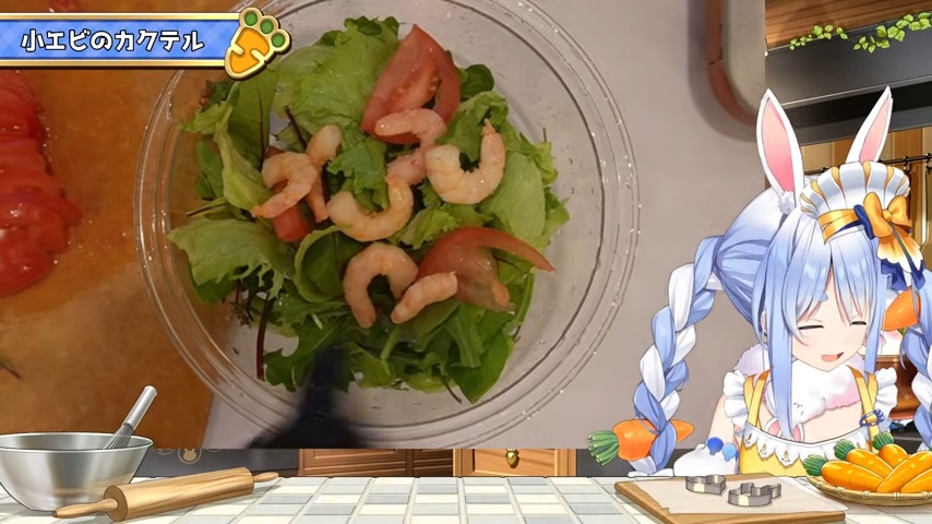 兎田ぺこら、サイゼリヤ人気メニュー再現の画像