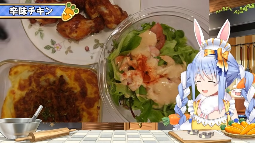 兎田ぺこら、サイゼリヤ人気メニュー再現の画像