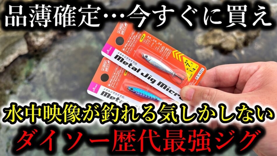 釣り系YouTuber、ダイソーの擬似餌を紹介