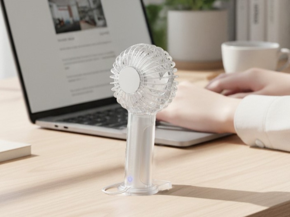 『ツインブレード クリアハンディファン+（プラス）』使用イメージ