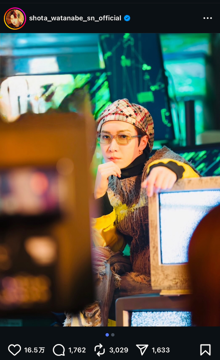 渡辺翔太 公式Instagram