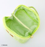 葉っぱ柄キルティング大容量ポーチ