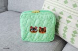 葉っぱ柄キルティングデイリーポーチ