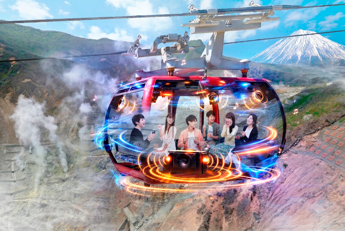 立体音響ゴンドラ『音箱』箱根で運行開始