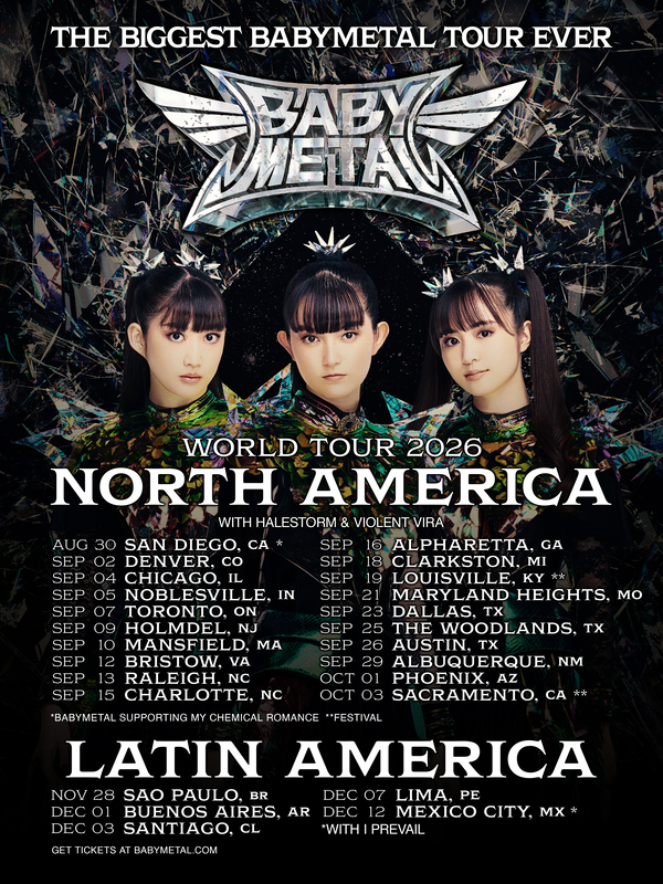 BABYMETAL 北米・南米ツアー画像