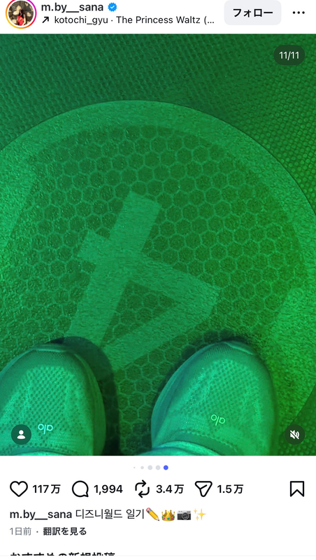 TWICE SANA、ディズニーを満喫の画像