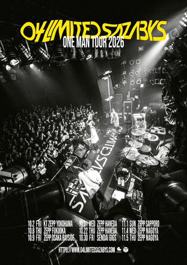 『04 Limited Sazabys ONE MAN TOUR 2026』告知画像