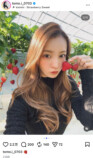 板野友美、いちご狩り姿が大好評の画像