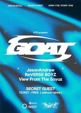 KTRによるライブイベント『GOAT』第3回にJasonAndrew、ReVERSE BOYZ、View From The Soyuz
