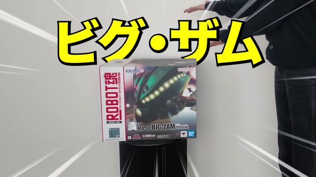 ビグザムのプラモデルに興奮するしおん