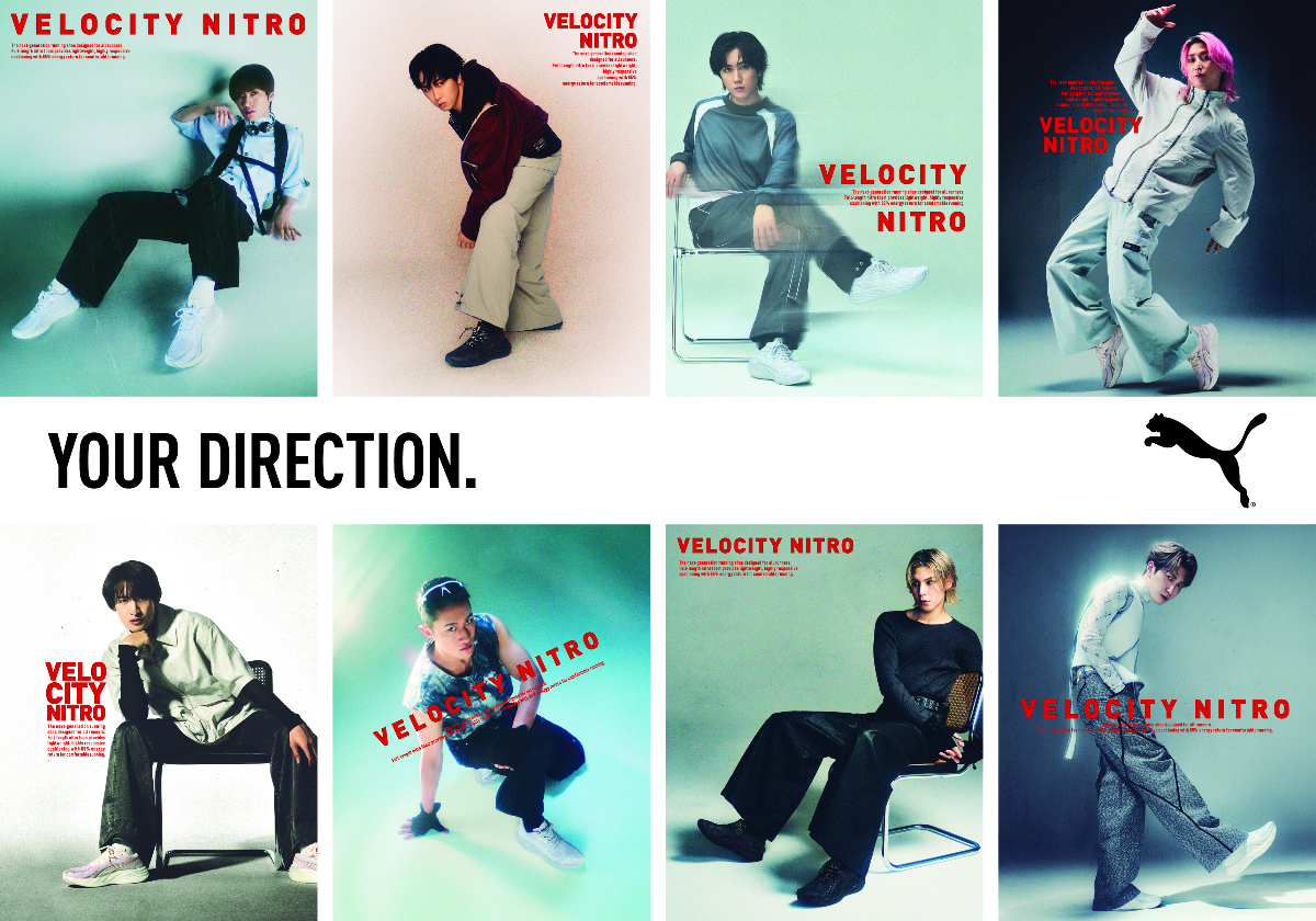 Snow Man PUMA新キャンペーン『YOUR DIRECTION』VELOCITY NITRO 4 キャンペーン画像