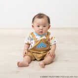 サロペット風半袖ロンパース　スライムぴぴぴ