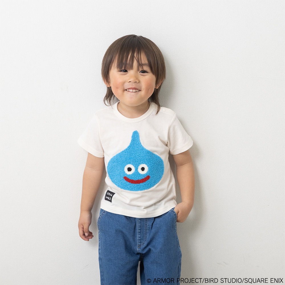 半袖Tシャツ　サガラ刺繍　スライム