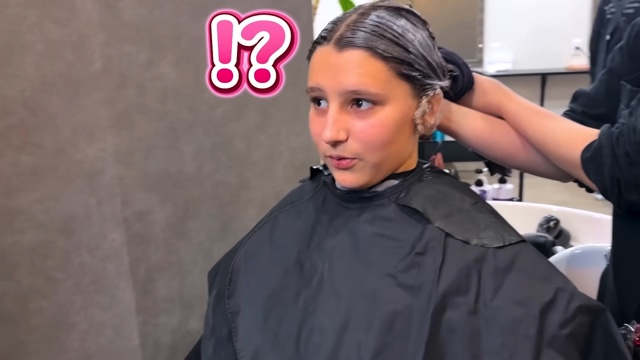 初めて日本の美容室を体験するエリーナ