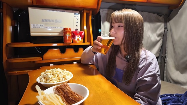 ローソンで車中泊をするこつぶ