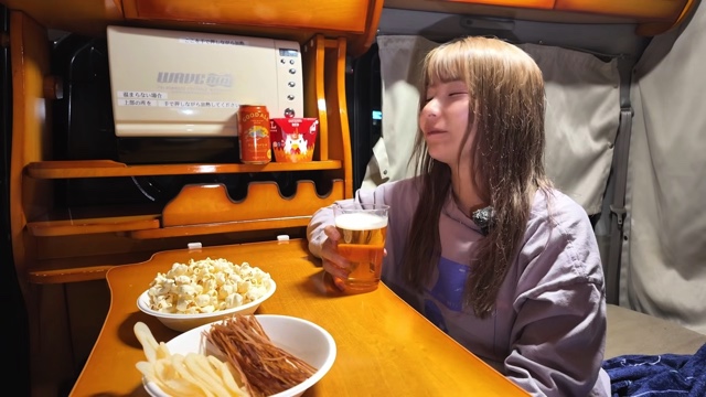 ローソンで車中泊をするこつぶ