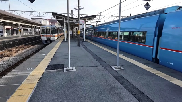 スーツが富士山を目指して乗車した電車