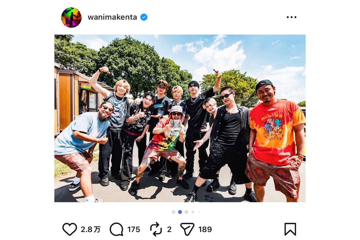 WANIMA KENTA 公式Instagramより