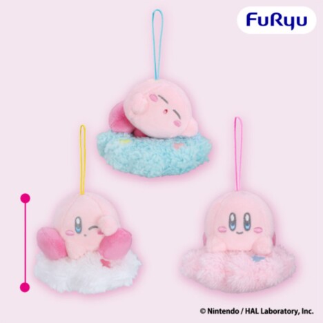 ふかふかの雲で眠るカービィ　『星のカービィ 雲のベッドのマスコット』5月に登場