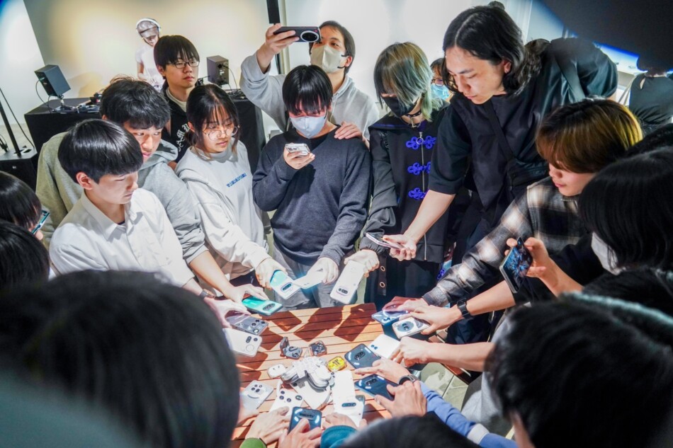 ファンたちの円陣