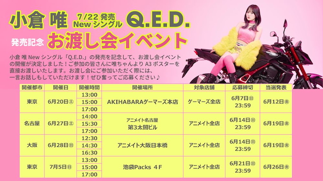 『Q.E.D.』発売記念お渡し会イベント