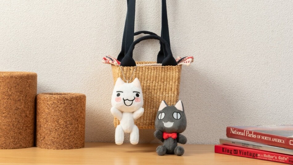 どこでもいっしょ ポーズぬいぐるみ 　バッグに掛けている様子