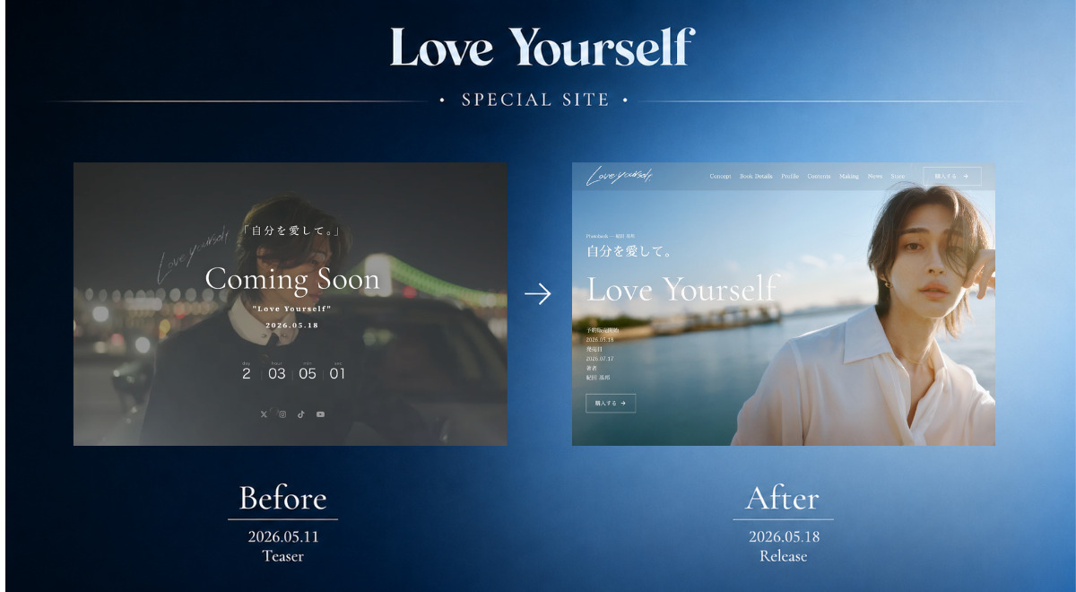 紀田基邦の初写真集『Love Yourself』発売の画像