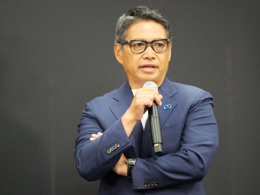 「Metaが持つ多彩なSNSプラットフォームを活用したい」と語るMeta日本法人代表取締役の味澤将宏氏