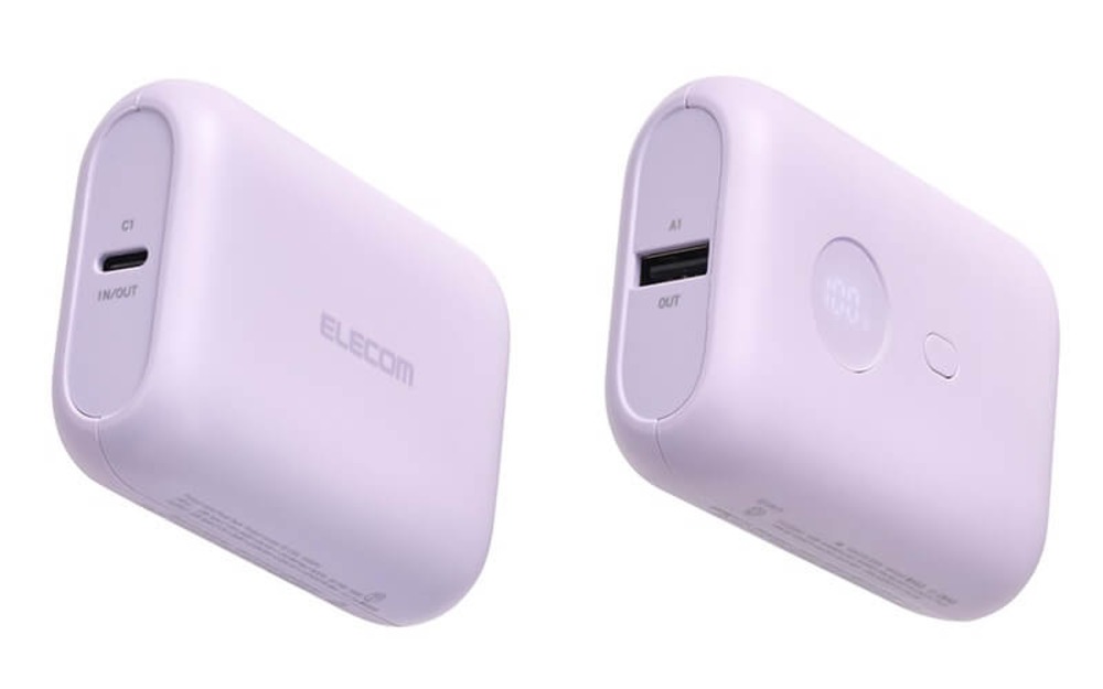 入出力用のUSB Type-Cが1ポート(左)と出力用のUSB-Aが1ポート(右)