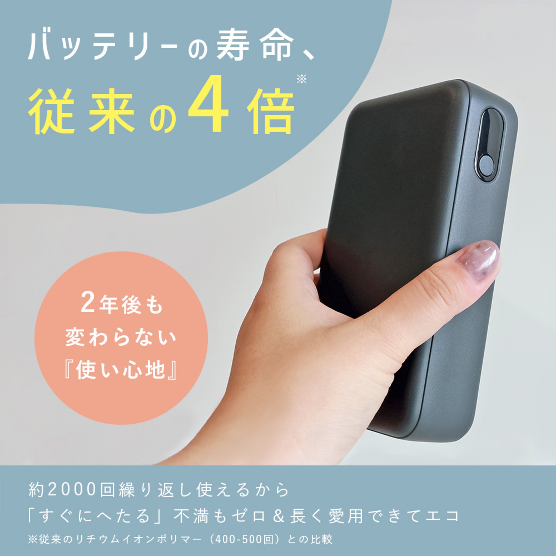発火リスクを抑える準固体電池採用　MOTTERUの20,000mAh大容量モバイルバッテリー登場の画像