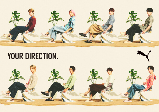 Snow Man、PUMA『YOUR DIRECTION』キャンペーン第2弾開始　新作サンダル着用ビジュアル公開も