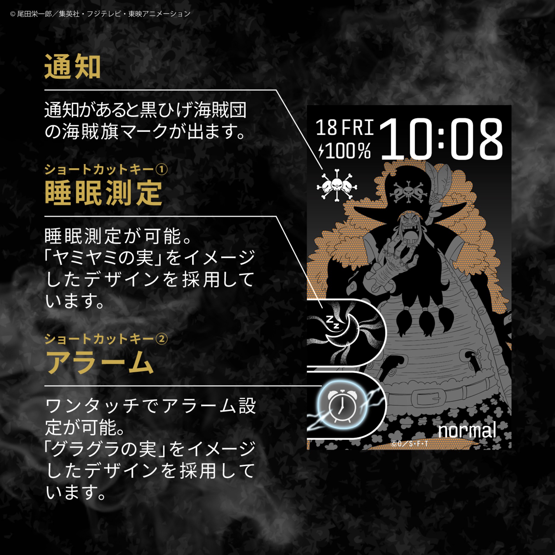 『ONE PIECE』四皇モデルのスマートウォッチ