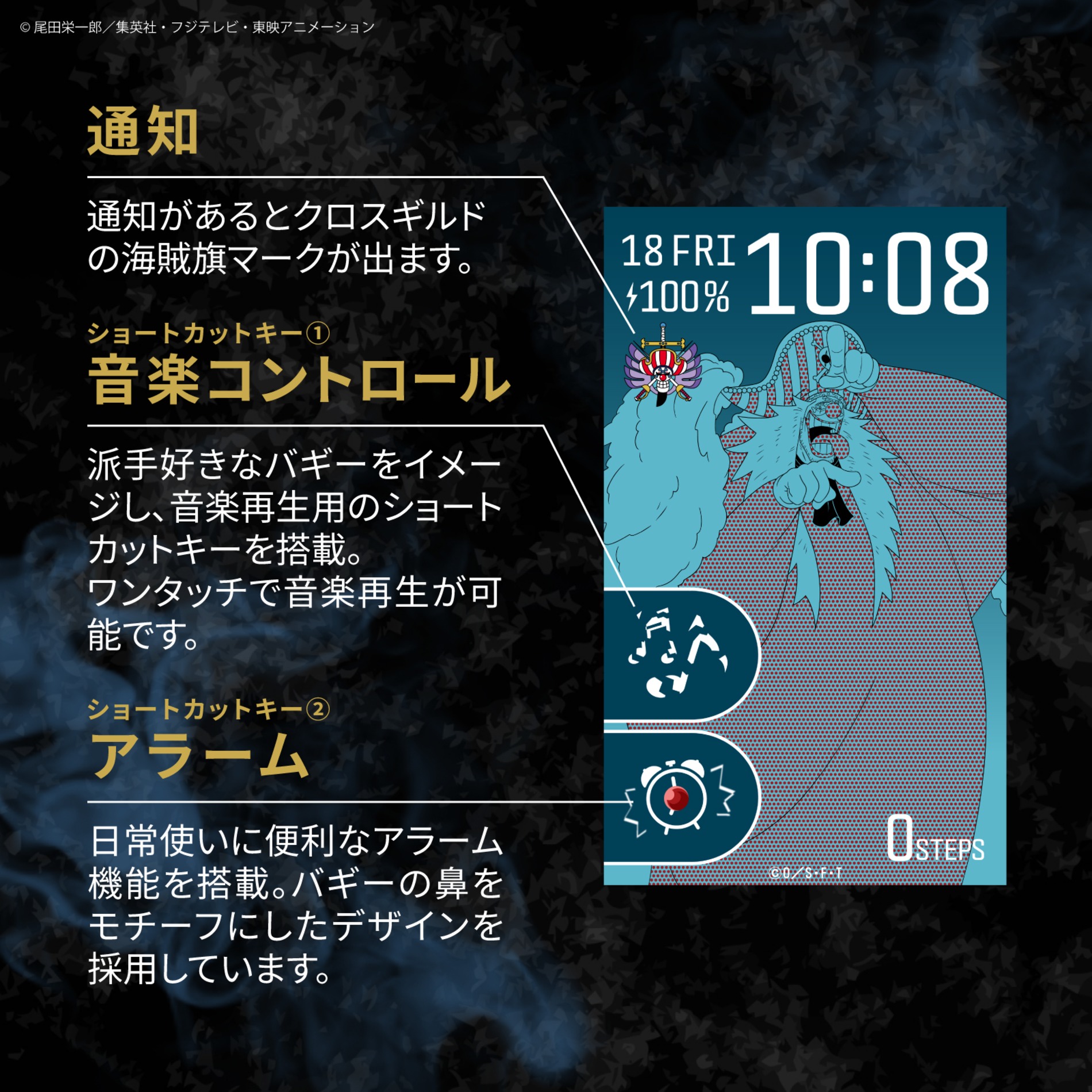 『ONE PIECE』四皇モデルのスマートウォッチ