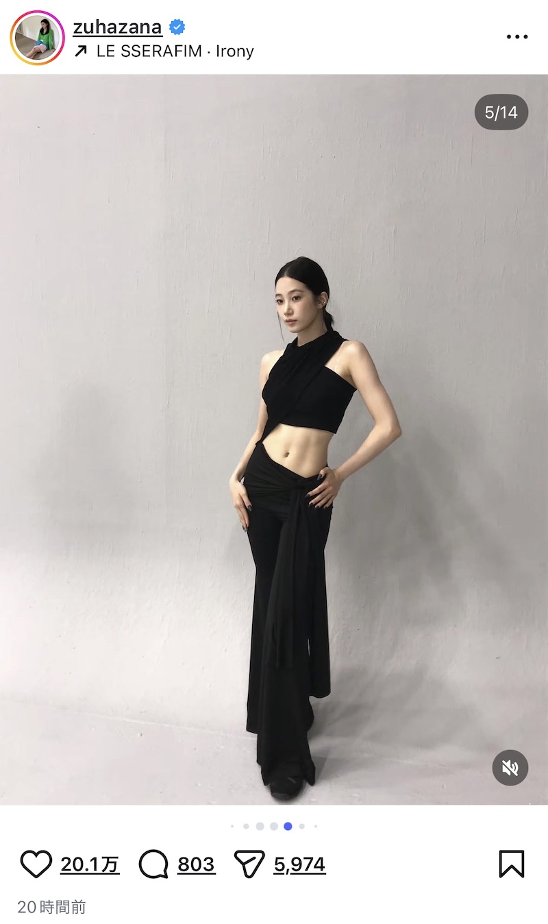 LE SSERAFIM KAZUHA、美ボディ披露の画像