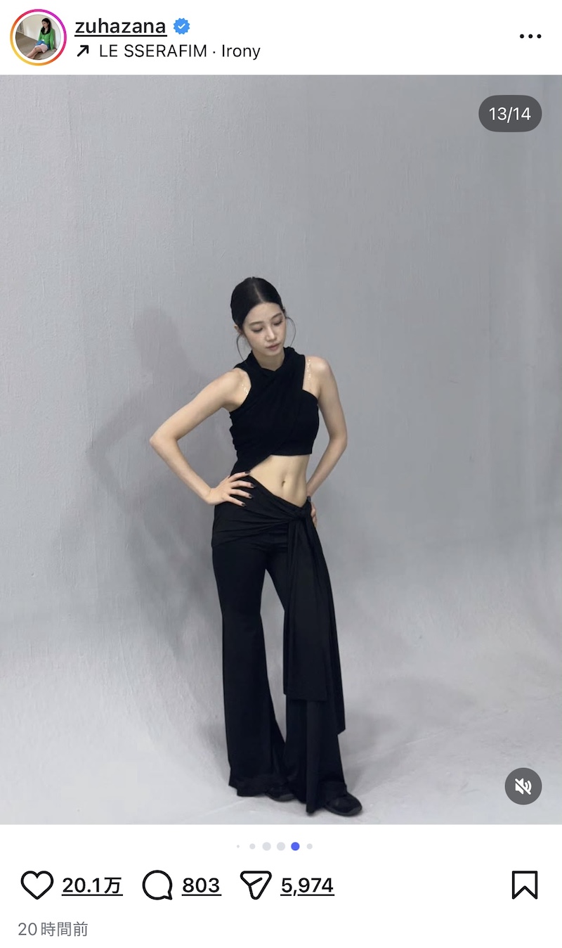 LE SSERAFIM KAZUHA、美ボディ披露の画像