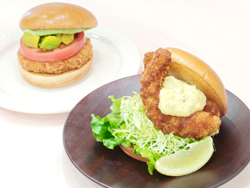 ハンバーガーの断面