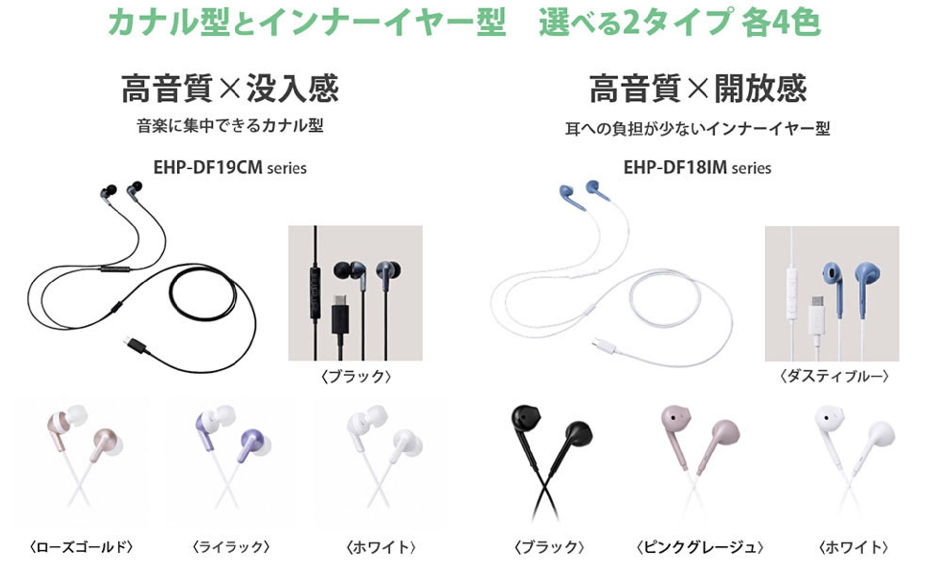 エレコム、USB Type-C有線イヤホン発売の画像