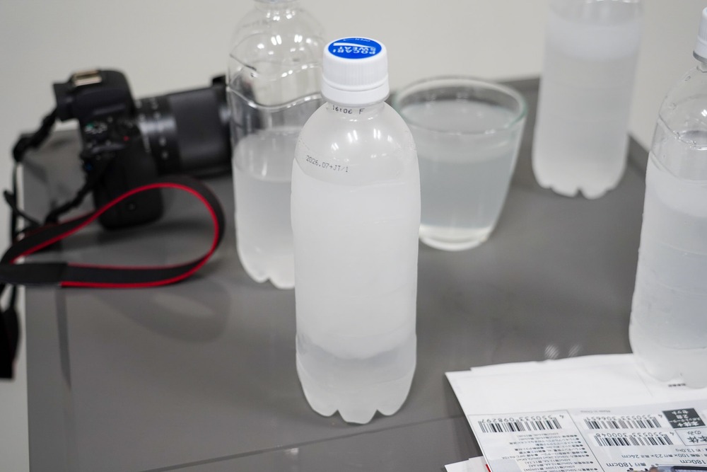 シャーベット状の「アイススラリー（飲める氷）」