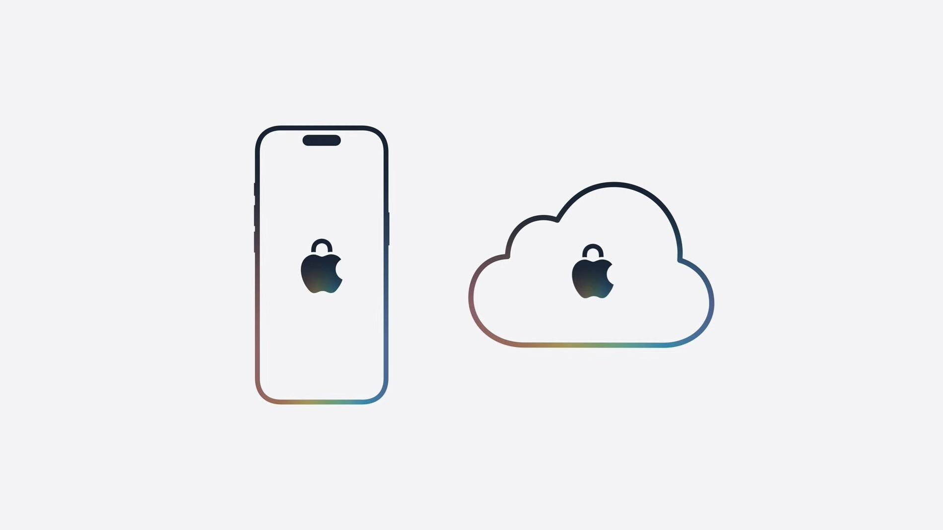 鍵マークのついたiPhoneとiCloud